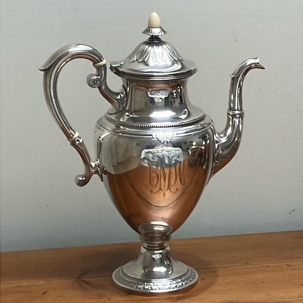 Vintage Gorham Sterling Silver Shamrock V Coffee Pot